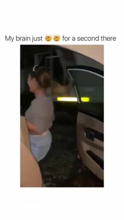 Just dancing while the car is on the move...