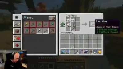 trying to make one iron axe