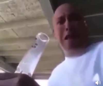 Man smokes a pepper