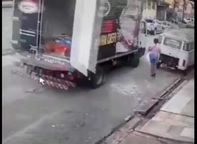 Truck says fuck you