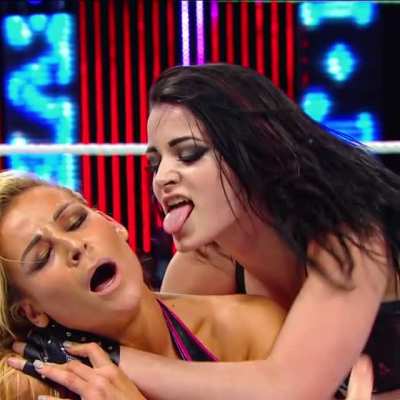 Paige licking Natalya