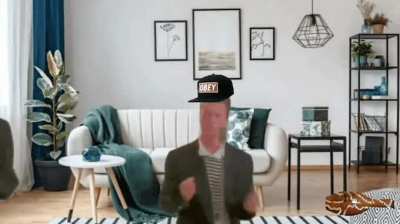 Rick Astley gets thrown out of the house.