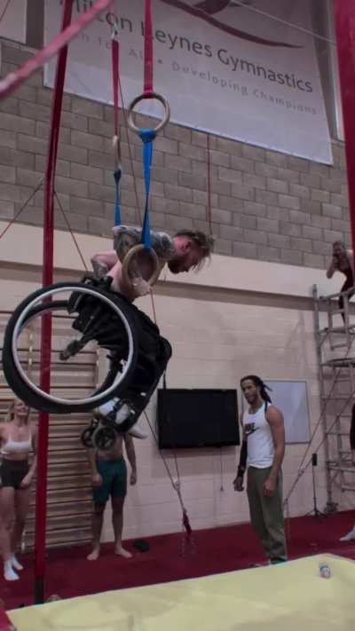 This guy is doing amazing while on being wheelchair (source link in description)