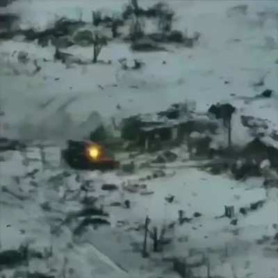 UA POV: Another view of the T-90M getting hit by 25mm fire from the bradley