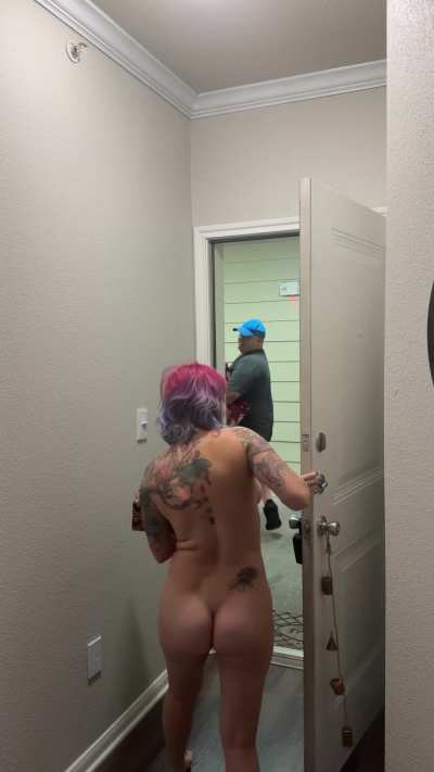 I flashed the pizza guy