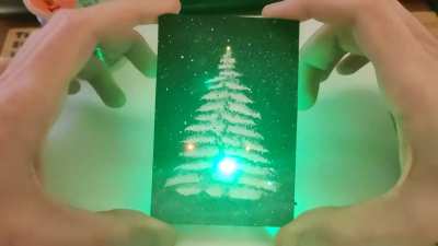 PCB Christmas card I made