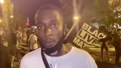“Police are paid w/taxpayer money. If they are not answerable to us, we can demand new service & that’s what this is. AbolishThePolice in favor of that new service” @TyHobsonPo, giving a nuanced explanation the night before 'March On Washington 2020'