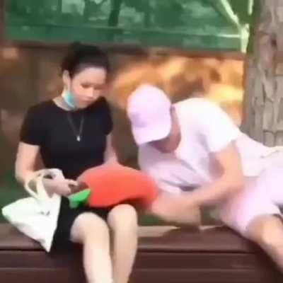 When you want to relax on a bench