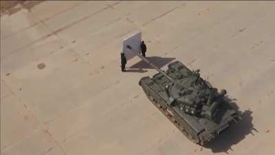 T-80U showing off its art skills and drawing a self-portrait