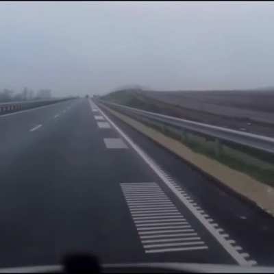Road that plays music in hungary.