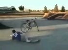 Altercation leads to skateboard thrown at whiney kid.