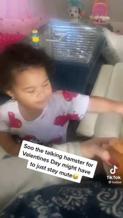 This talking hamster might have been a bad gift...