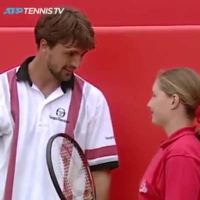 Ivanisevic Gives Ball Girl His Racquet