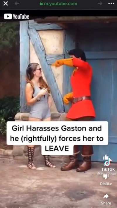 To grope a character performer