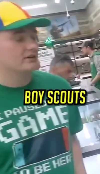 Harassing a gun store manager...