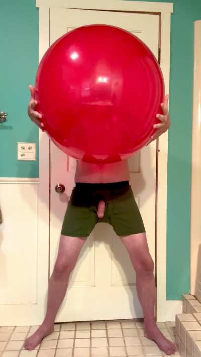 Could use a little “help” down there since I’m focusing on each deep breath into my balloon! 🎈