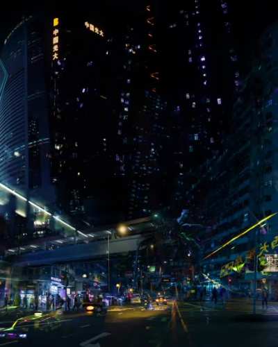 I photograph multiple exposures of cities. This is Hong Kong.