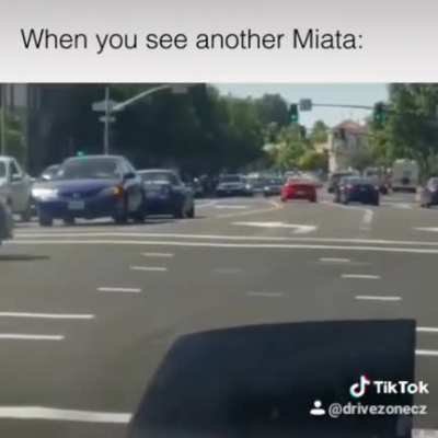 When you see another car with pop-up headligths