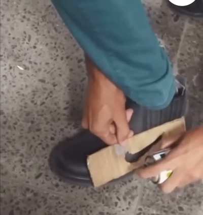 Faking a Nike shoe