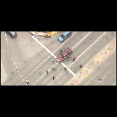 Protest gets violently out of control in Winnipeg, Canada, this afternoon