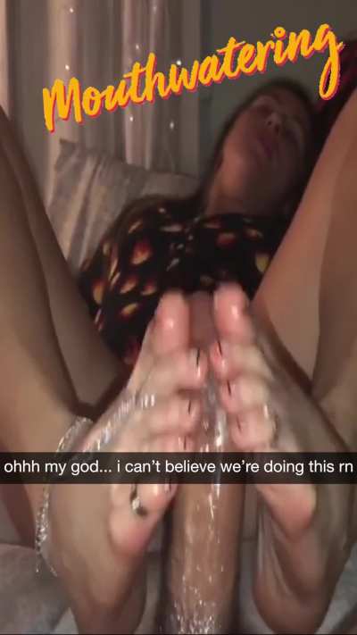 Evening footjob surprise (Foot Fetish)