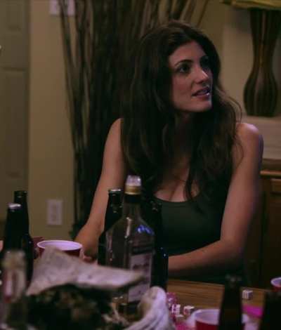 Danci<wbr>ng/sh<wbr>immyi<wbr>ng etc in green tank top in smooth slo-mo, Death Do Us Part (2014, Julia Benson) [MIC]