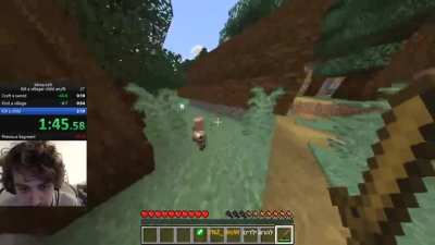 streamer KILLS villager CHILD in MINECRAFT SPEEDRUN any% WORLD RECORD and ROMAN SALUTES at the end
