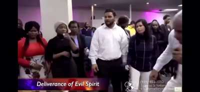Live reaction after being free from demon