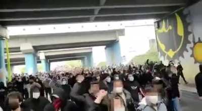 Today people here marched as an ARMY. Gunshots, flares and helicopters couldn't even stop us.
