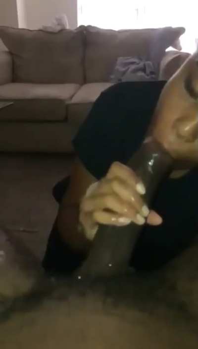 Passionate sloppy blowjob 