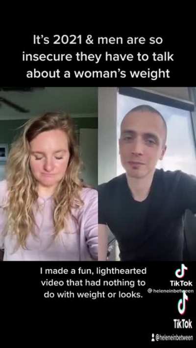 This guy 100% finds big girls attractive, but doesn't want to admit to it.