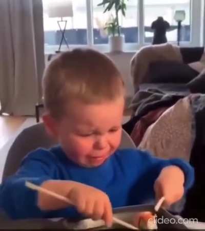 Chopstick + Kid =