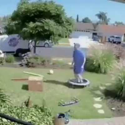 This delivery guy was trying to have fun, but ended up having a bad day