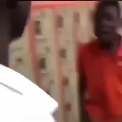 Kid uses belt in a fight