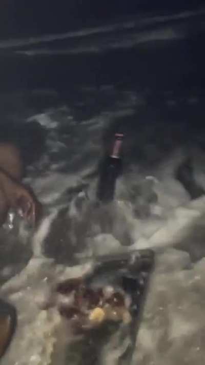 Dinner at the beach, extra salty.