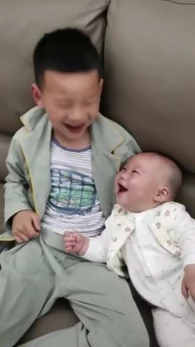 laughing