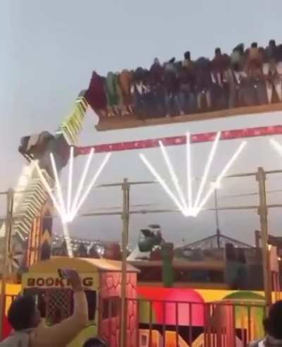 Swing ride collapsed. One dead and many injured