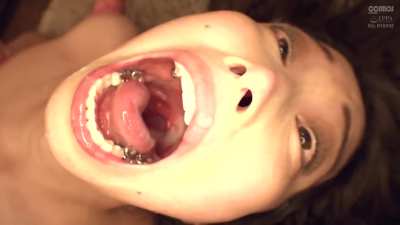 Yumika Saeki's passion for open mouth swallowing part 2