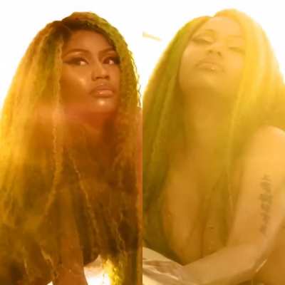 Nicki Minaj with her titties out