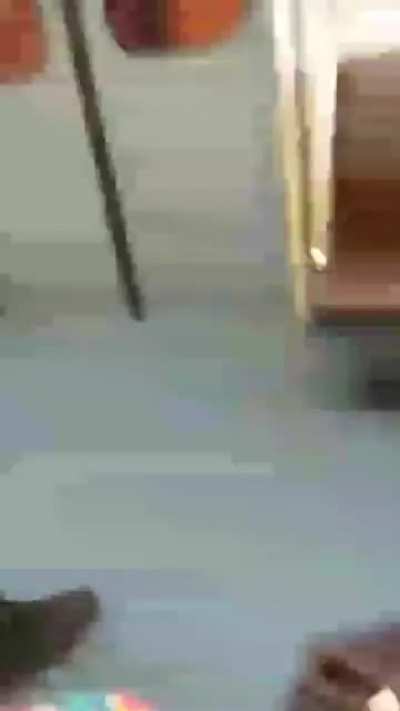 He didn't even stumble when he stepped out
