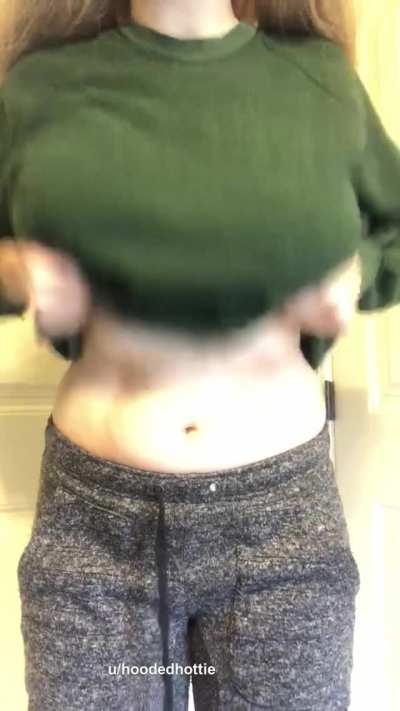 it’s cold so they’re only going to pop out for a second (oc titty drop)