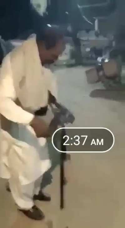 To shoot a shotgun