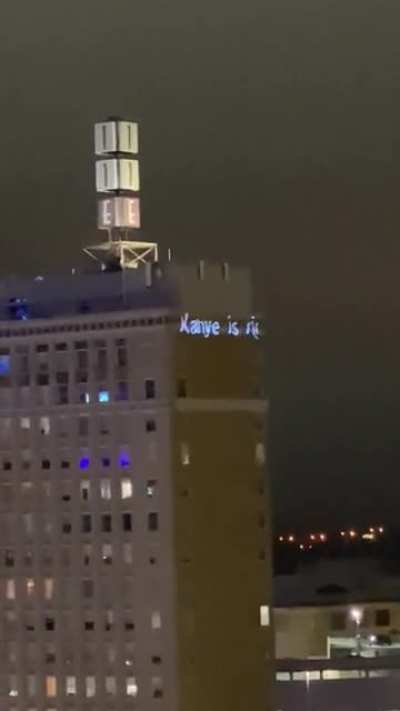 Antisemitism displayed on the outside of a building at the UF/UGA game in Jacksonville