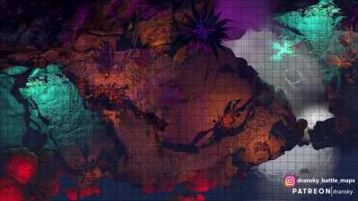 Underdark Cave [46x26] - animated battlemap