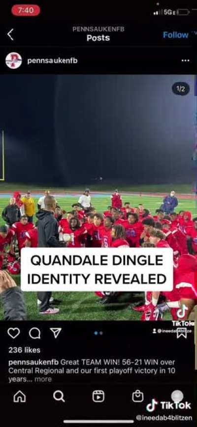 QUANDALE DINGLE SPOTTED IN PENNSAUKEN NEW JERSEY. THIS IS NOT A DRILL