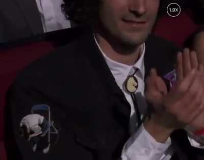 The Game Awards 2022, The creator of Neon White has distraught Shinji patch on jacket.
