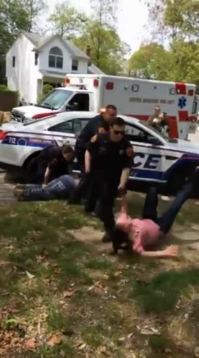 Attempting to attack a Police Officer when they aren't looking...