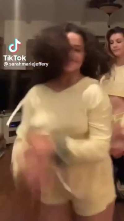 Sarah Jeffery slowed down to see them tits bounce
