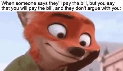 Proceeds to check the bill