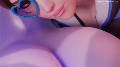 Dva and Widowmaker threesome (Sfmtessai)